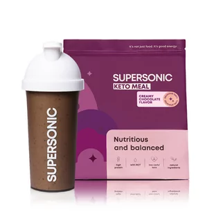 Keto Dieta Posiłek na Odchudzanie SUPERSONIC KETO MEAL Keto Adaptacja 800g Kremowa czekolada - Szybkie dania obiadowe - miniaturka - grafika 1