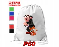 Torby szkolne - WOREK SZKOLNY NA WF BUTY SPORTOWY DLA DZIECKA SMERFY 5 WZORÓW + IMIĘ - miniaturka - grafika 1