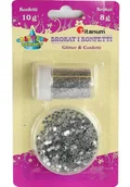 Pasmanteria - TITANUM Brokat TITANUM kpl. + konfetti srebro 307632 - miniaturka - grafika 1