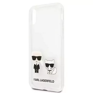 Etui Karl Lagerfeld do iPhone Xs Max hardcase Transparent Karl & Choupette - Etui i futerały do telefonów - miniaturka - grafika 1
