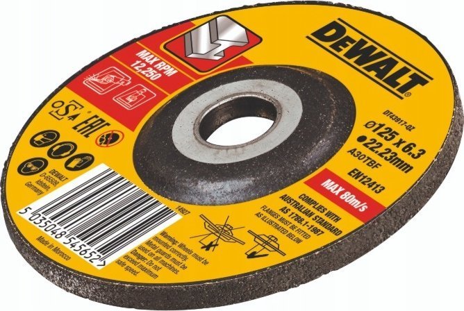 DeWalt artykuły ścierne tarcza listkowa 125mm x 22.2 gr. 60 wygięta