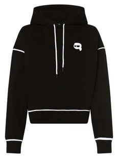 KARL LAGERFELD - Damska bluza z kapturem, czarny - Bluzy damskie - miniaturka - grafika 1