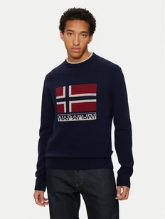 Napapijri Sweter D-Silvretta NP0A4IK4 Granatowy Regular Fit - Swetry męskie - miniaturka - grafika 1