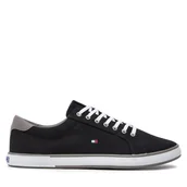 Trampki męskie - Tenisówki Tommy Hilfiger Harlow 1D FM0FM00596 Czarny - miniaturka - grafika 1