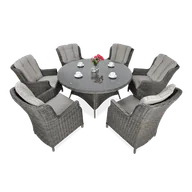 Meble ogrodowe - Meble z technorattanu RAVENA Dark Grey - miniaturka - grafika 1