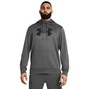 Męska bluza treningowa nierozpinana z kapturem Under Armour UA Armour Fleece Big Logo HD - szara - UNDER ARMOUR - Bluzy sportowe męskie - miniaturka - grafika 1