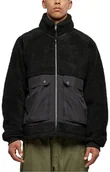 Kurtki męskie - Urban Classics Męska kurtka Short Raglan Sherpa Jacket black/black 3XL, czarny/czarny, 3XL - miniaturka - grafika 1