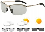 Okulary przeciwsłoneczne - Okulary Przeciwsłoneczne Do Jazdy W Dzień Nocy Fotochrom Polaryzacja Silver - miniaturka - grafika 1