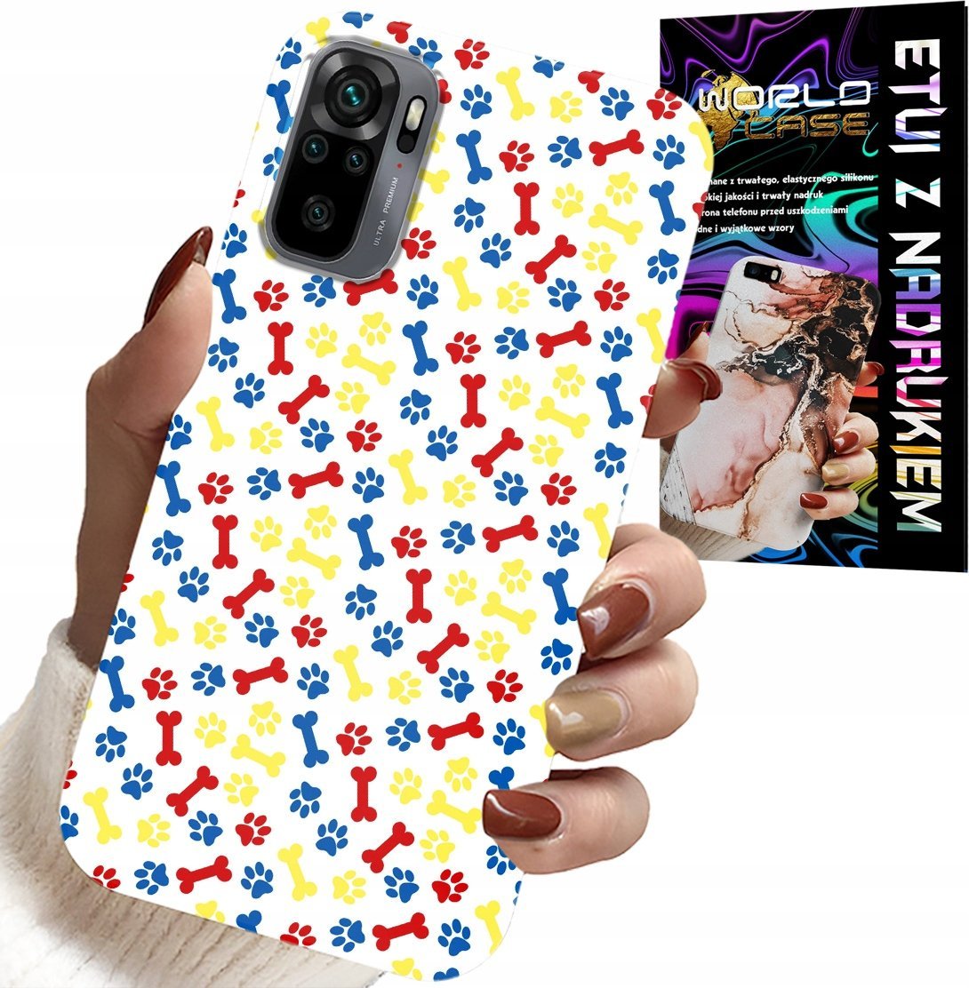 ETUI DO XIAOMI NOTE 10 / 10S - ŁAPKI KOŚCI PIES PATROL BAJKI + SZKŁO