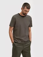 Koszulki męskie - Selected Homme T-Shirt Norman 16080129 Czarny Regular Fit - miniaturka - grafika 1