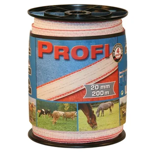 Kerbl Taśma ogrodzeniowa Profi, 200 m, 20 mm, biało-czerwona, 59501 Kerbl - Ogrodzenia - miniaturka - grafika 1