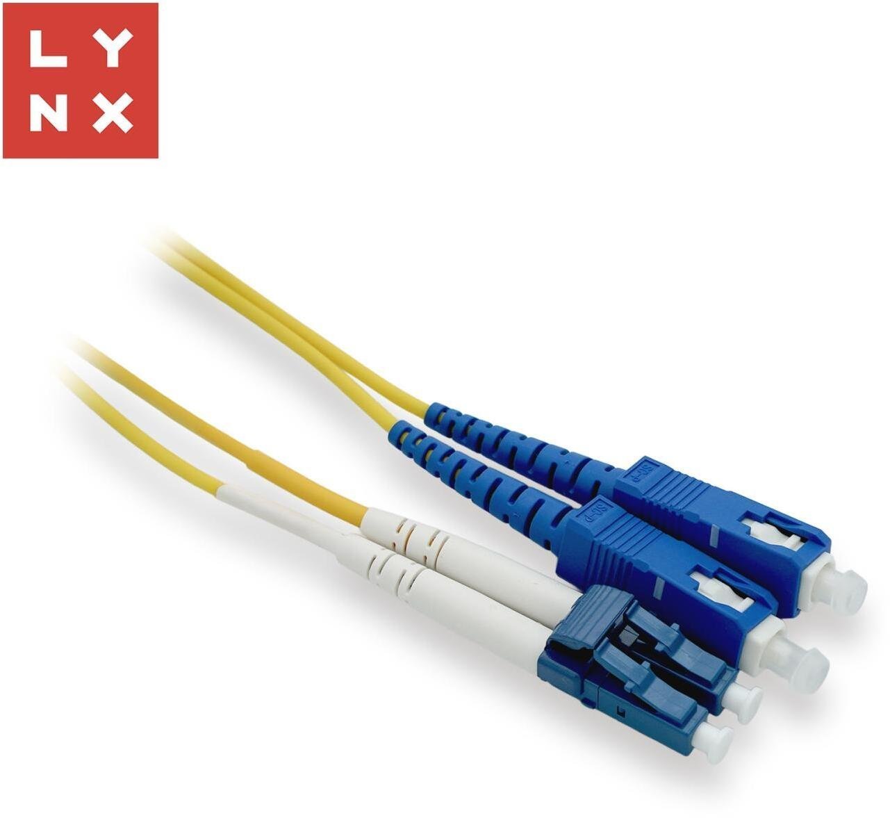 Lynx CS LYNX dupleksowy patch kabel SM, OS2, LC/SC, 9/125µm, 2m LX-DPX-LC/SC-OS2-2