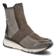 Botki damskie - Szare Botki Hispanitas Wygodne Buty Na Koturnie - miniaturka - grafika 1