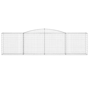 Kosze gabionowe, 9 szt, 400x50x100/120 cm, galwanizowane żelazo - Ogrodzenia - miniaturka - grafika 5