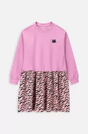 Sukienki i spódniczki dla dziewczynek - Coccodrillo sukienka dziecięca kolor różowy mini rozkloszowana - miniaturka - grafika 1