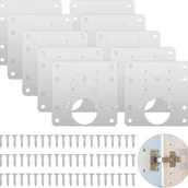 Zawiasy, okucia i inne akcesoria - Zestaw naprawczy zawiasów do drzwi szafkowych 10 szt. do drzwi meblowych z drewna - miniaturka - grafika 1