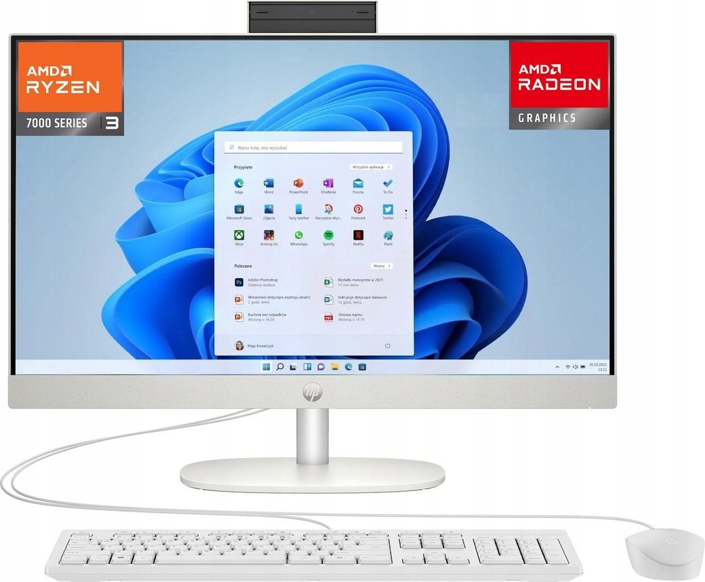 Komputer HP 24 AiO 24-CR0038NY 23,8'FHD Ryzen 3 7320U 8GB SSD256GB W11