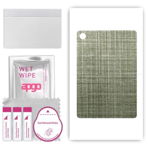 folia naklejka skórka strukturalna na TYŁ do Amazon Fire 7 (2022) - Tkanina Lniana - apgo SKINS