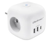 Listwy zasilające - Qoltec Kostka zasilająca przedłużacz 6w1 3x AC/2x USB/1x USB-C - miniaturka - grafika 1