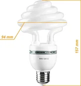 Inne akcesoria studyjne - Freepower Żarówka 36W grzybkowa, E27, 5500K - miniaturka - grafika 1