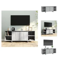 Szafki RTV - vidaXL Szafka pod TV szara Sonoma 130x35x50 cm materiał drewnopochodny - Meble TV - miniaturka - grafika 1