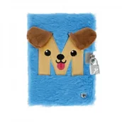 Notesy i bloczki - Pamiętnik pluszowy świecący z kłódką Blue M - Starpak - miniaturka - grafika 1