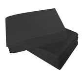 Kosmetyczne akcesoria jednorazowe - Prześcieradło jednorazowe 100cm x 215cm czarne włókninowe 15g 10szt - miniaturka - grafika 1
