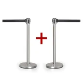 Wyposażenie miejsc publicznych - B2B Partner Słupek z samonawijającą taśmą 1+1 gratis 470069 - miniaturka - grafika 1