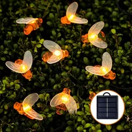Lampy ogrodowe - Solarne Lampki Pszczółki, 50 led 9,8m zjawiskowa ozdoba  Restauracji - miniaturka - grafika 1