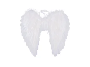 Skrzydła anioła białe - 50 x 50 cm - 1 szt. - Dodatki do strojów karnawałowych - miniaturka - grafika 1