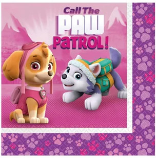 Amscan Serwetki "Paw Patrol Pink", 33 cm, 20 szt 9902612 - Dekoracje i nakrycia stołu na imprezę - miniaturka - grafika 2
