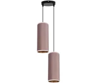 Lampy sufitowe - Żyrandol na lince AVALO 2xE27/60W/230V śr. 20 cm różowy - miniaturka - grafika 1