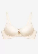 Biustonosze - Jasnobeżowy Biustonosz z Push Upem i Koronkowymi Miseczkami Berilis - miniaturka - grafika 1