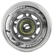 Akcesoria do skatingu - Nils Zestaw kółek Extreme PU 64x24 82A 4szt + ABEC-7 8szt przezroczyste 16-32-013 - miniaturka - grafika 1