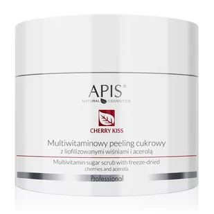 Apis Professional Multiwitaminowy peeling cukrowy z liofilizowanymi wiśniami i acerolą Cherry Kiss 220ml apispro-53435 - Peelingi i scruby do twarzy - miniaturka - grafika 1