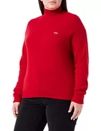Swetry damskie - Lacoste Sweter damski, Czerwony, 32 - miniaturka - grafika 1