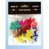 Zabawki kreatywne - Gwiazdki z pianki brokatowej kolorowe 60 szt. - miniaturka - grafika 1