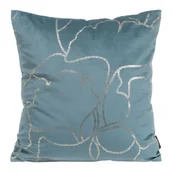 Poszewki na poduszki - Euro Firany Poszewka 45 x 45 Eurofirany Velvet Blink 35 Niebieski 1224557 - miniaturka - grafika 1