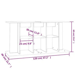 Szafka pod akwarium, przydymiony dąb, 120x40x60 cm Lumarko! - Szafki do salonu - miniaturka - grafika 9