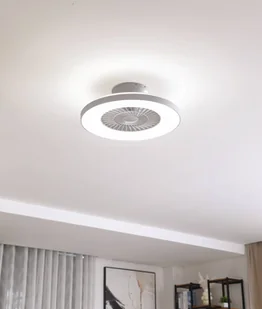 Wentylator sufitowy LED Lindby Smart Paavo, biały, cichy, Tuya - Wentylatory sufitowe - miniaturka - grafika 1