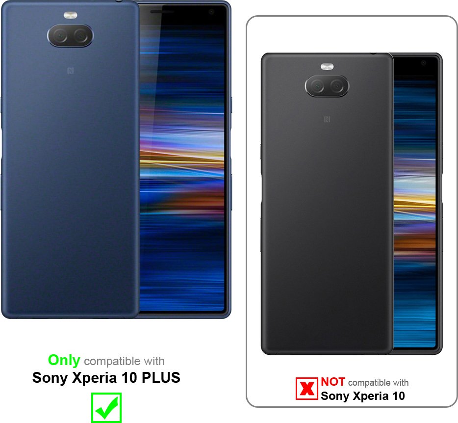 Cadorabo pokrowiec ochronny na Sony Xperia 10 PLUS w kolorze czarnym etui na telefon z magnetycznym zamknięciem