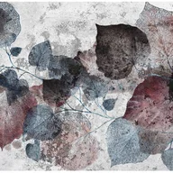 Fototapety - Fototapeta Liście Beton Abstrakcja 300x210 cm Tapeta Do Sypialni Salonu Kuchni Na Flizelinie - miniaturka - grafika 1
