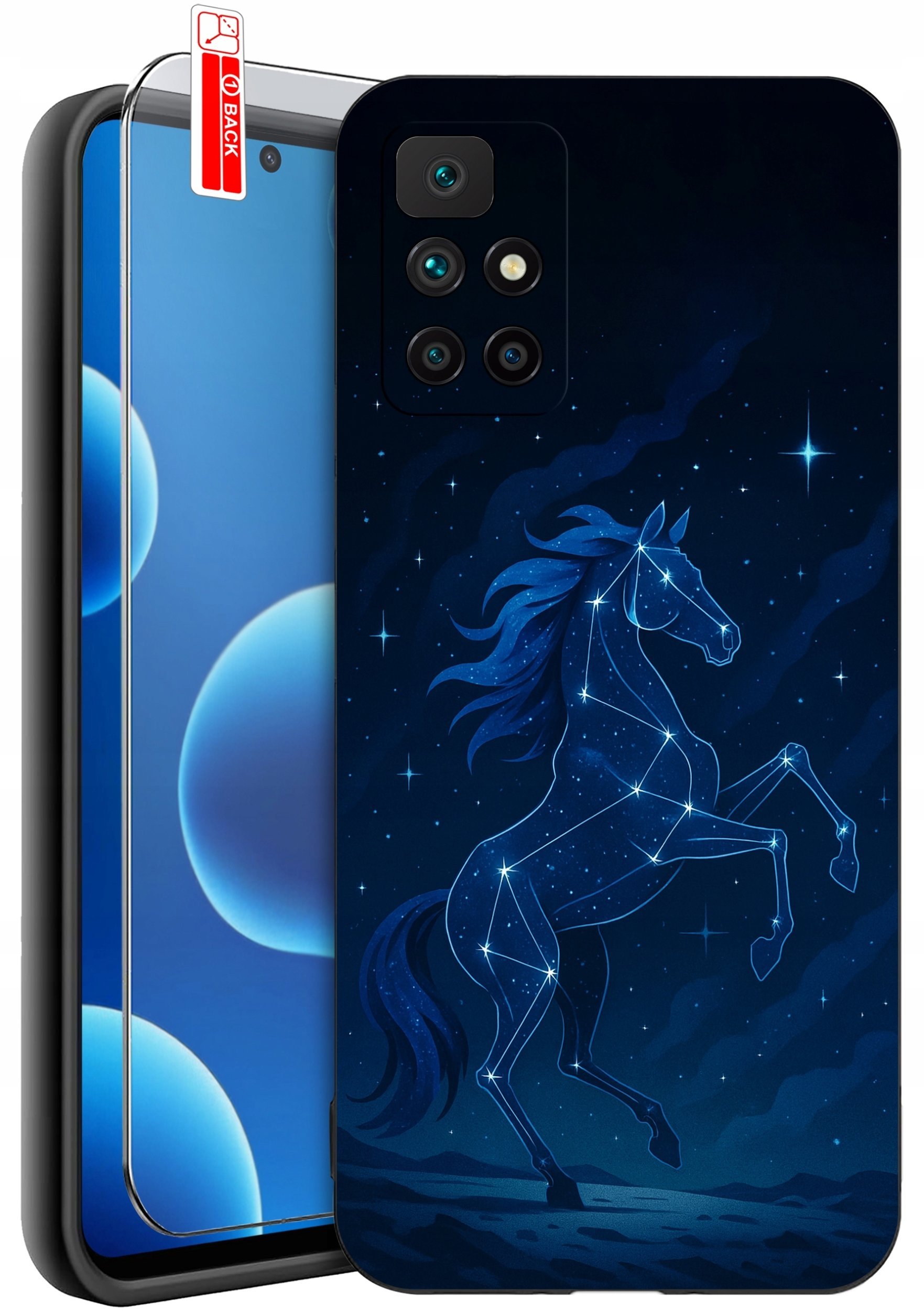 krainaGSM Etui Do Xiaomi Redmi 10 Wzory Silikonowe Matt Case + Szkło 9H