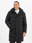 Płaszcze męskie - JOOP! Pikowany płaszcz - Winsten Mężczyźni czarny jednolity, 52 - miniaturka - grafika 1