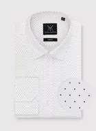 Koszule męskie - Biała koszula męska w kropki - miniaturka - grafika 1