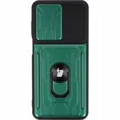 Etui i futerały do telefonów - Bizon Etui Case Camshield Card Slot Ring do Moto G52 / G82 zielone - miniaturka - grafika 1