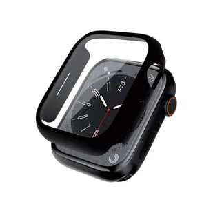 Szkło ochronne Crong Hybrid Watch Case - Etui ze szkłem Apple Watch 45mm (Black) - Akcesoria do smartwatchy - miniaturka - grafika 2