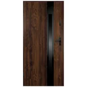 Drzwi zewnętrzne - Isoxa Drzwi zewnętrzne stalowe wejściowe Buena Shadow 68 orzechowe 90 lewe - miniaturka - grafika 1