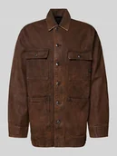 Kurtki męskie - Kurtka o kroju relaxed fit z imitacji skóry model ‘Chore’ - miniaturka - grafika 1