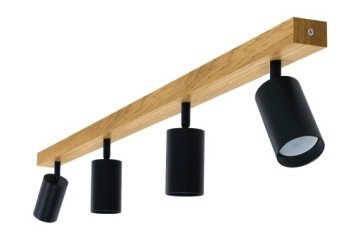 Kinkiet Led lampa sufitowa Dębowa Modern 90x16 cm GU10 Ruchoma Natynkowy